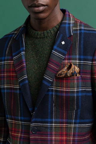 Veste de costume slim en laine - Bleu marine