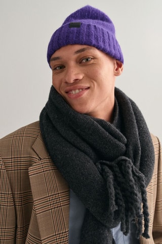 Bonnet en laine mérinos - Violet