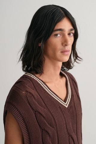 Pull sans manches - Marron