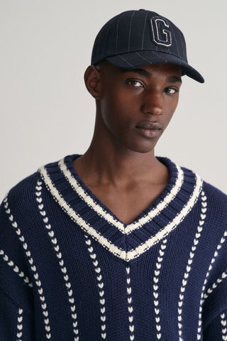Pull relaxed en laine - Bleu marine