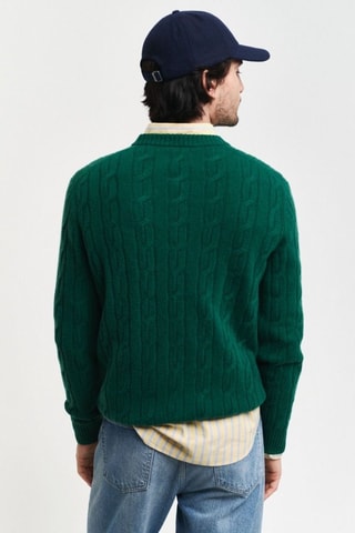 Pull regular en laine - Vert