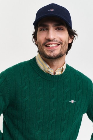 Pull regular en laine - Vert
