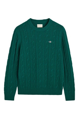 Pull regular en laine - Vert