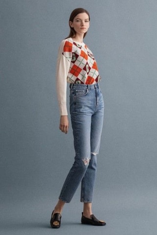 Jean taille haute - Bleu