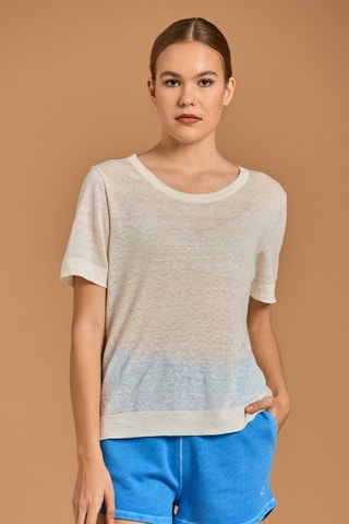 Top en lin - Beige