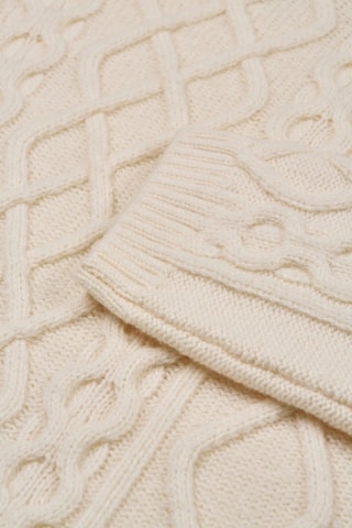 Robe pull en laine mérinos - Crème
