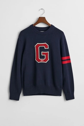 Pull - Bleu marine et rouge