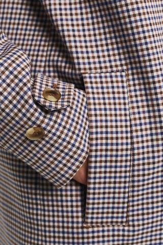 Manteau - Marron et indigo