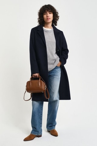 Manteau en laine et cachemire - Noir