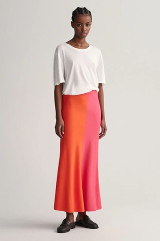 Jupe midi taille haute - Rose