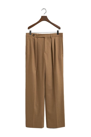 Pantalon de costume en laine - Beige foncé