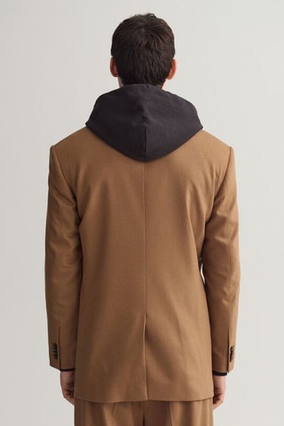 Blazer oversize en laine - Marron clair