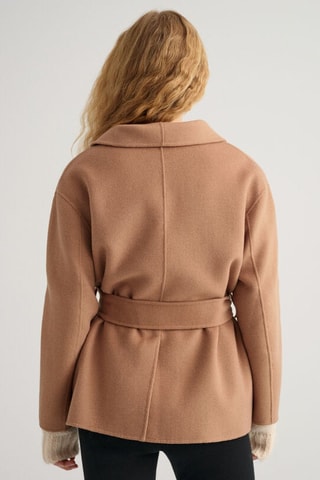 Blazer regular en laine - Beige foncé