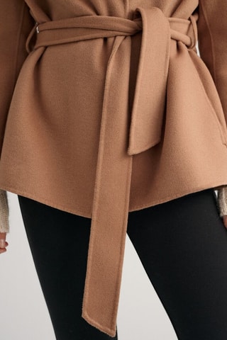 Blazer regular en laine - Beige foncé