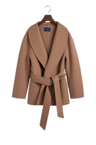 Blazer regular en laine - Beige foncé