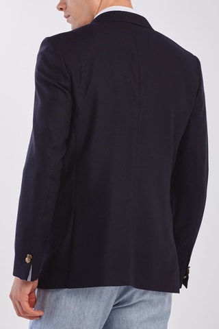 Blazer slim fit de lana - Azul marino