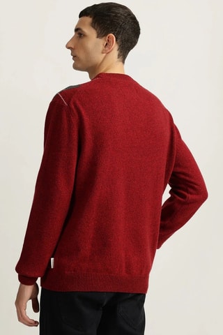 Pull en laine - Rouge et jaune