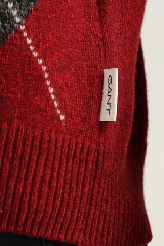 Pull en laine - Rouge et jaune