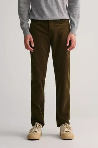 Pantalon slim - Vert foncé