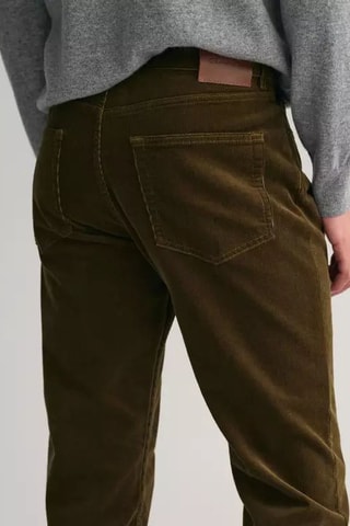 Pantalon slim - Vert foncé