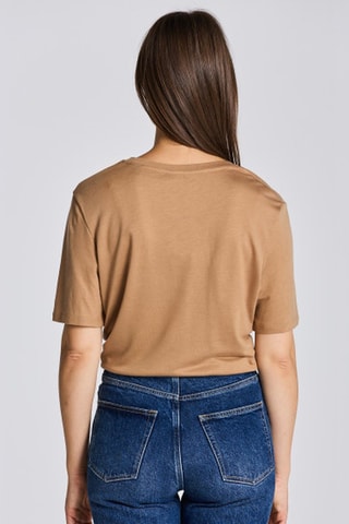 T-shirt relaxed - Beige foncé