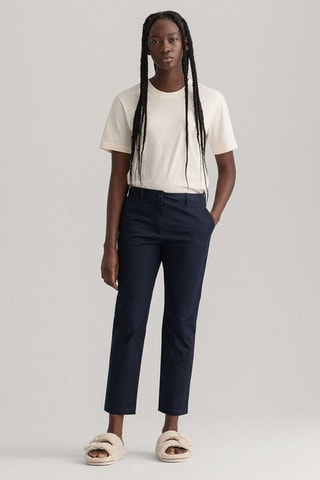 Chino slim en coton biologique - Bleu marine