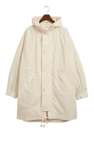 Parka relaxed à capuche - Crème