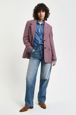 Veste en laine - Bordeaux et noir
