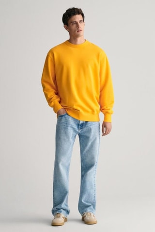 Sweat relaxed en coton biologique - Jaune