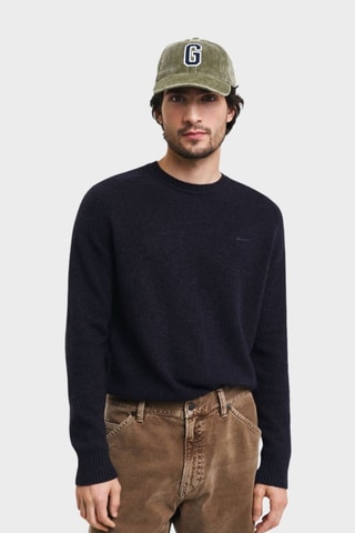 Pull en laine et alpaga - Bleu marine
