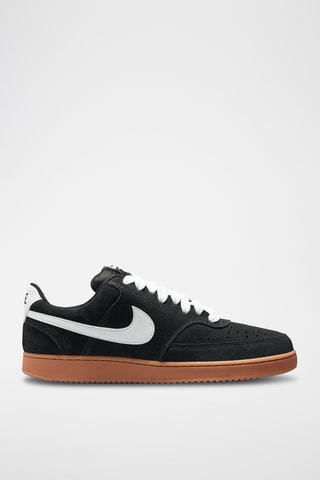 Nike Court Vision Low FL en nubuck - Noir