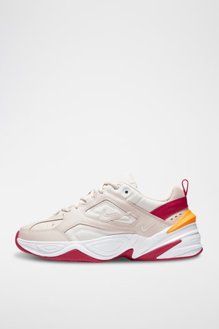 Nike M2K Tekno en cuir - Ecru et rouge