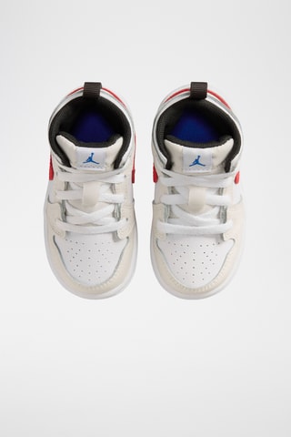 Jordan 1 Mid en cuir - Blanc