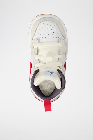 Jordan 1 Mid en cuir - Blanc