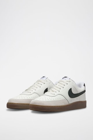 Nike Court Vision Low en cuir - Blanc