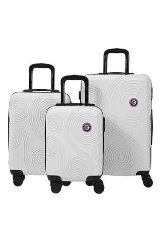 Juego de 3 maletas (S/M/L) - Marfil - 45/55/65 cm - Blanco y negro