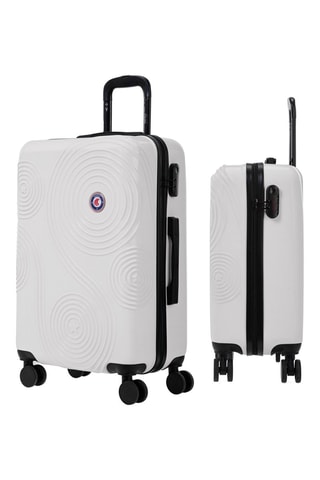 Juego de 3 maletas (S/M/L) - Marfil - 45/55/65 cm - Blanco y negro