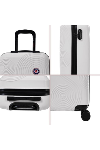 Juego de 3 maletas (S/M/L) - Marfil - 45/55/65 cm - Blanco y negro