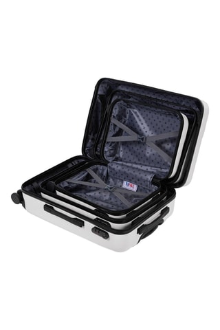 Juego de 3 maletas (S/M/L) - Marfil - 45/55/65 cm - Blanco y negro