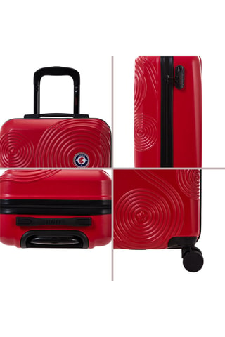 Juego de 3 maletas (S/M/L) - Rojo - 45/55/65 cm - Negro y rojo