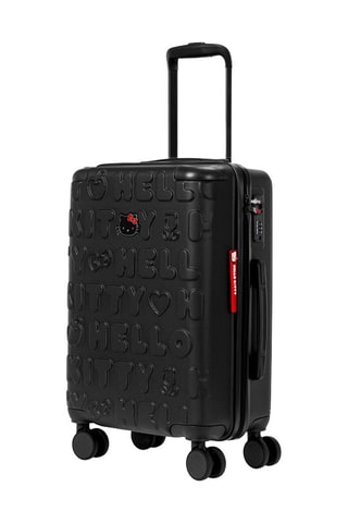 Juego de 3 maletas Kuririn (S/M/L) - 50/66/76 cm - Negro y rojo