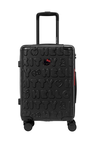 Juego de 3 maletas Kuririn (S/M/L) - 50/66/76 cm - Negro y rojo