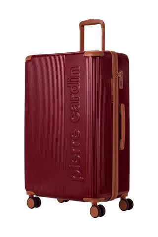 Juego de 3 maletas (S/M/L), bolso shopper y neceser Pierre Cardin Berlin - 52/65/75 cm - Rojo oscuro