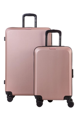 Maleta de cabina y maleta grande Travel World ACA (S/L) - 55/75 cm - Dorado y rosa