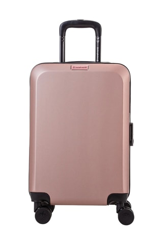 Maleta de cabina y maleta grande Travel World ACA (S/L) - 55/75 cm - Dorado y rosa