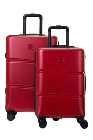 Maleta de cabina y maleta mediana Pierre Cardin Intense (S/M) - 55/65 cm - Rojo oscuro