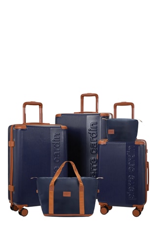 Juego de 3 maletas (S/M/L) con bolsa de viaje y neceser Pierre Cardin Berlin - 52/65/75 cm - Azul marino
