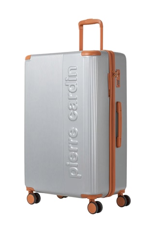 Juego de 3 maletas (S/M/L) con bolsa de viaje y neceser Pierre Cardin Berlin - 52/65/75 cm - Plateado