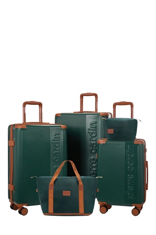 Juego de 3 maletas (S/M/L) con bolsa de viaje y neceser Pierre Cardin Berlin - 52/65/75 cm - Verde
