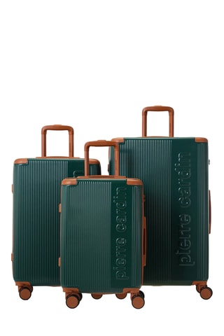 Juego de 3 maletas (S/M/L) con bolsa de viaje y neceser Pierre Cardin Berlin - 52/65/75 cm - Verde